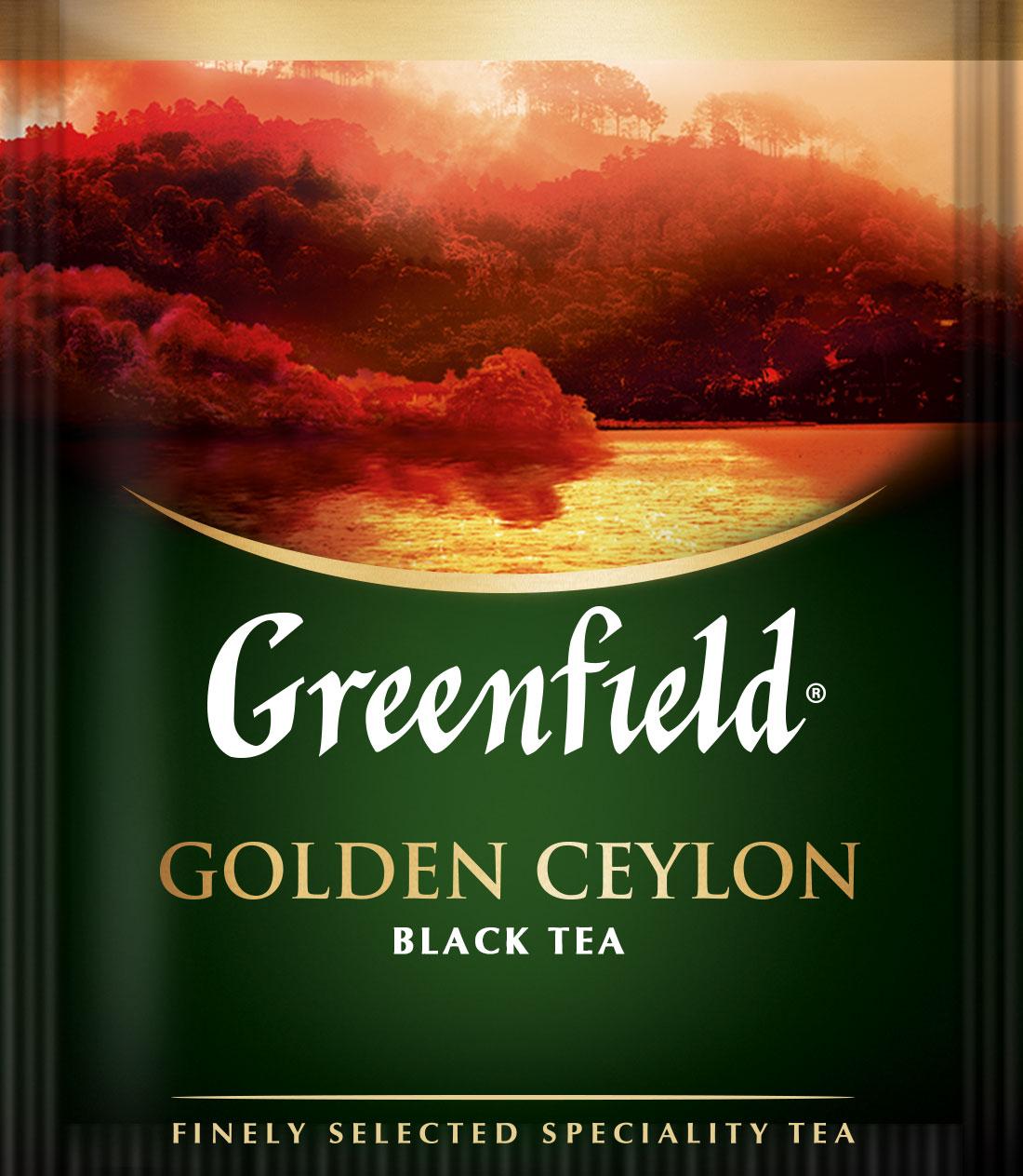 Чай Грінфілд чорний Golden Ceylon 100 пакетиків ХоРеКа