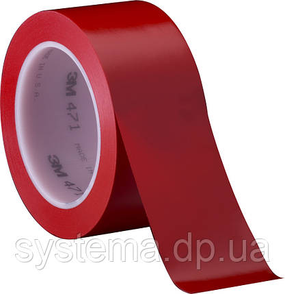 ЗМ™ 471 - Стрічка для розмітки підлоги і сигнальної маркування, 51х0,13 мм, червоний, рулон 33 м, фото 2
