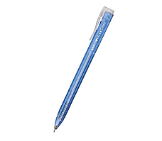 Кулькова ручка автоматична тригранна Faber-Castell RX5, 0,5 мм, Прозорий синій корпус, Синій