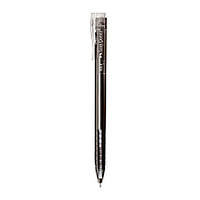 Кулькова ручка автоматична тригранна Faber-Castell RX5, 0,5 мм, Прозорий чорний корпус, Чорний