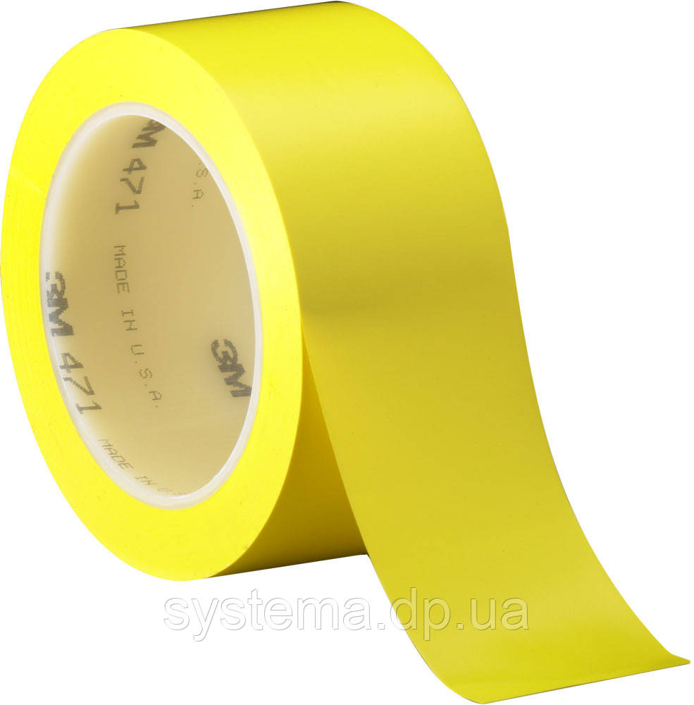 ЗМ™ 471 - Стрічка для розмітки підлоги і сигнальної маркування, 100х0,13 мм, жовтий, рулон 33 м