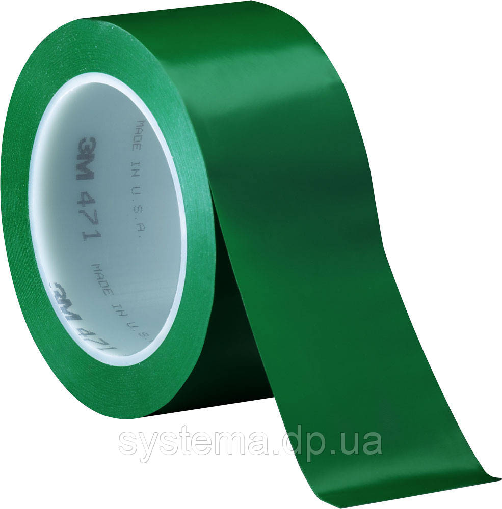 ЗМ™ 471 - Стрічка для розмітки підлоги і сигнальної маркування, 51х0,13 мм, зелений, рулон 33 м