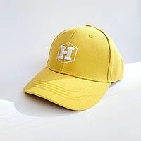 Котоновая кепка дитяча розмір 52-54 колір жовтий