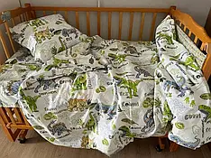 Дитячий комплект постільної білизни в ліжечко "Юрський період"