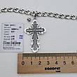 Срібний комплект хрестик з ланцюжком. Ланцюг та хрест натільний, фото 9