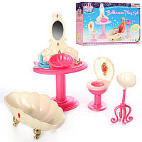 Набор кукольной мебели Gloria 1213 "Банная (ванная) комната принцессы"