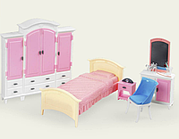 Спальня для ляльок Барбі лялькове ліжко шафа аксесуари Gloria