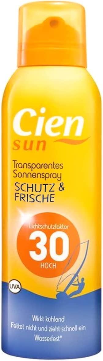 Сонцезахисний спрей Cien Sun transparente Sport SPF 30, 200 мл