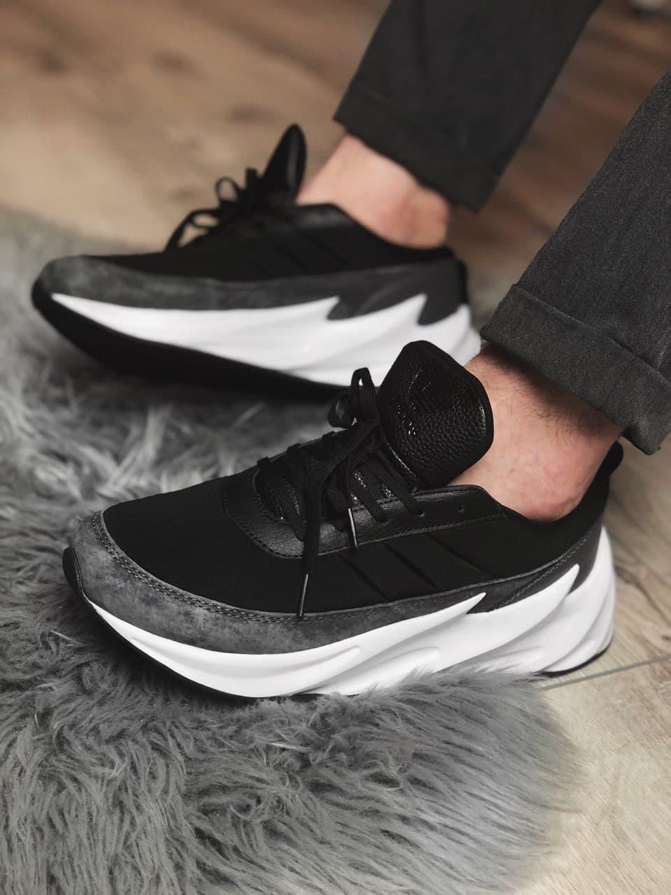 Кросівки чоловічі Adidas Shark Black Grey White Size 45