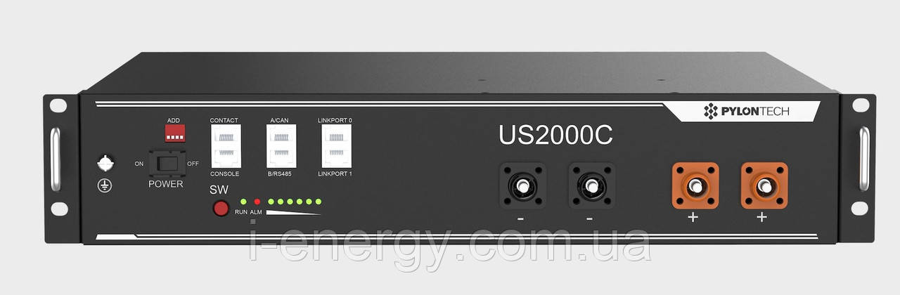 Літеєвий акумулятор Pylontech US2000C 48В 50Аг 2.4 кВтг