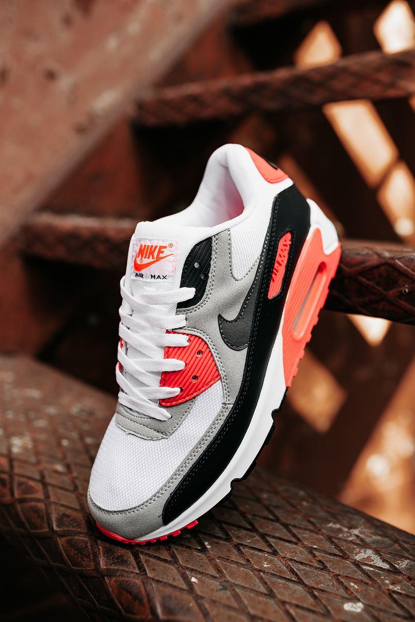 Кросівки чоловічі Nike Air Max 90 Black Grey Red 2 Size 44
