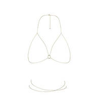 Ланцюжок портупея Bijoux Indiscrets Magnifique Bra Chain - Gold, прикраса на тіло SO2656
