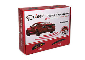 Парктронік Tiger PS-43 slim, 4 датчики, 18м, чорний, сірий