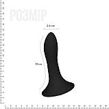 Дилдо з присоскою Adrien Lastic Hitsens 5 Black, відмінно для страпона, діаметр 2,4 см, довжина 13 с AD24059, фото 3