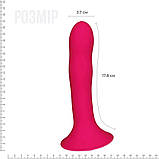 Дилдо з присоскою Adrien Lastic Hitsens 4 Pink, відмінно для страпона, діаметр 3,7см, довжина 17,8см AD24041, фото 3