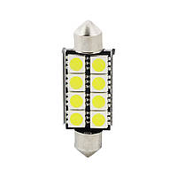 Автомобильные лампы DXZ JM-5050 41 mm/8 leds для подсветки номерного знака 6500K Световой поток 300 LM