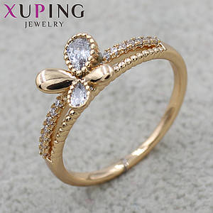 Колекція золотисте Xuping Jewelry метелик інкрустована стразами медичне золото 18K