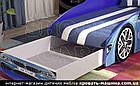 Ліжко машина Шторм ШОК КОМПЛЕКТ з матрацом, дитяче ліжко авто з вбудованим матрацом Спорт, фото 9