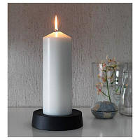 Свеча без запаха IKEA FENOMEN натуральная 29 см Белая 301.260.55