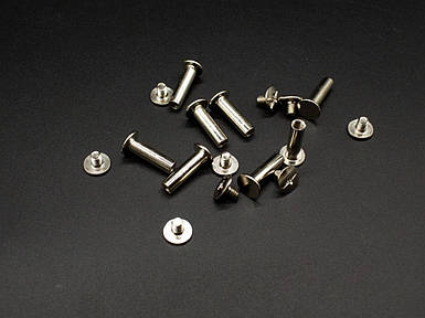 Кріплення і заклепка. Колір "срібло". 18х5мм