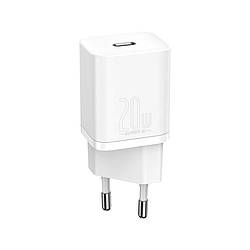 Мережевий зарядний пристрій Baseus Super Si Quick Charger Type-C 20 W White (CCSUP-B02)