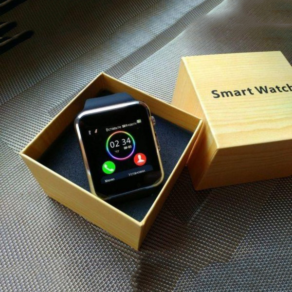 Смарт часы квадратные унисекс, умные электронные часы Smart Watch A1 с sim-картой и камерой