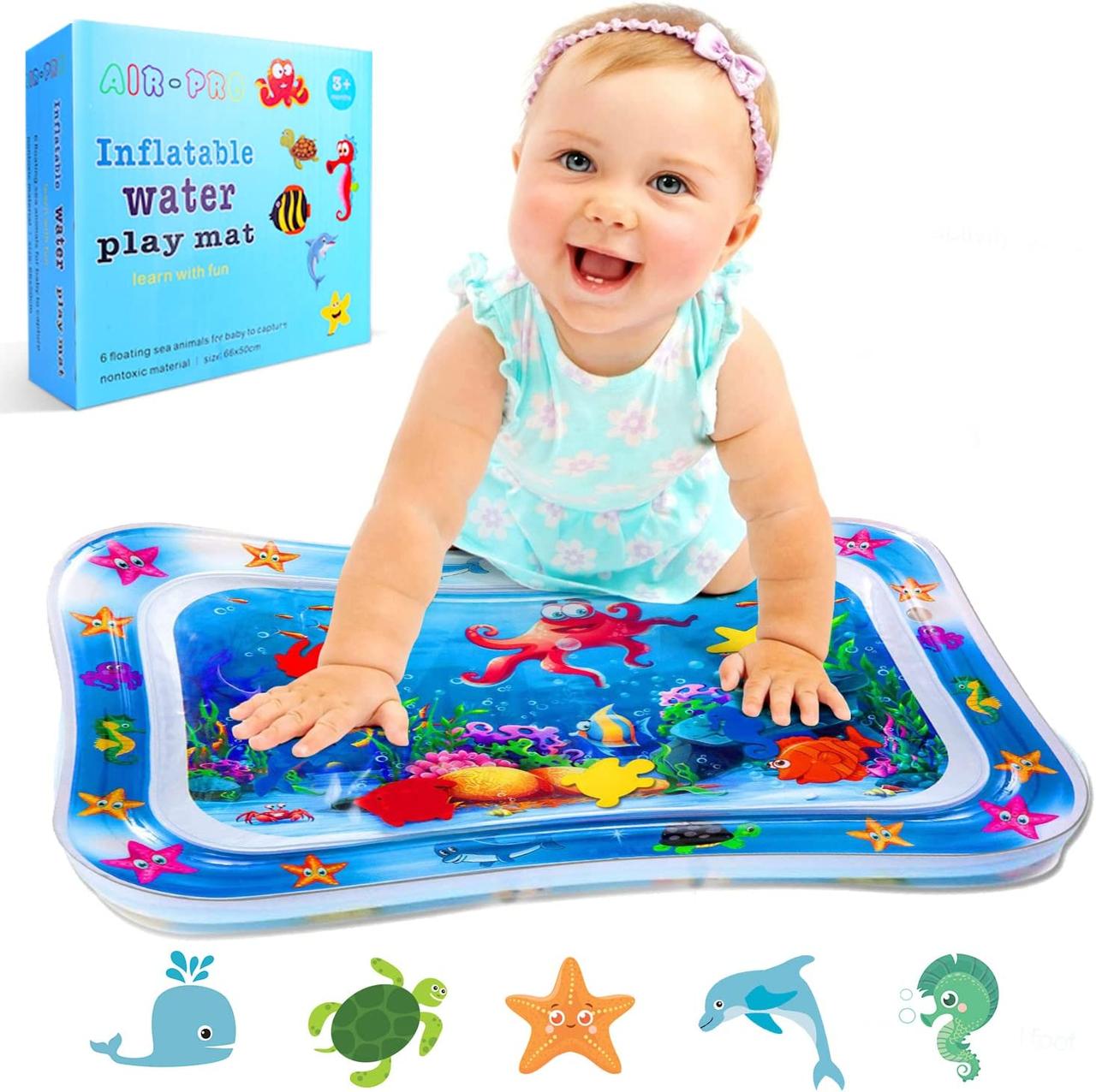 Игровой надувной детский аква-коврик Inflatable water play mat (66х50 см) - фото 1 - id-p1634151621