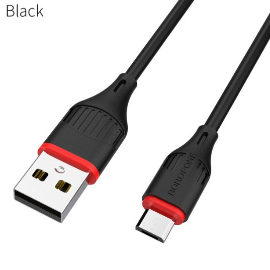 Кабель MicroUsb Hoco Borofone 1м Black