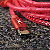 Type-C кабель Topk під кожу 1.8м Red