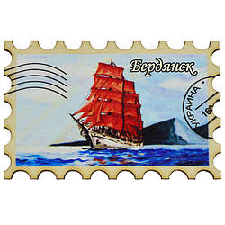 Магніт "Марка" кораблик Бердянськ