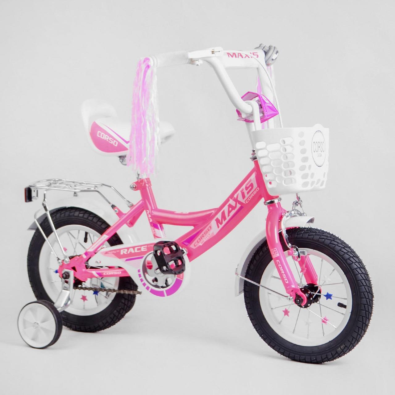 Велосипед для дівчинки 3 4 5 років 12" CORSO MAXIS-12934