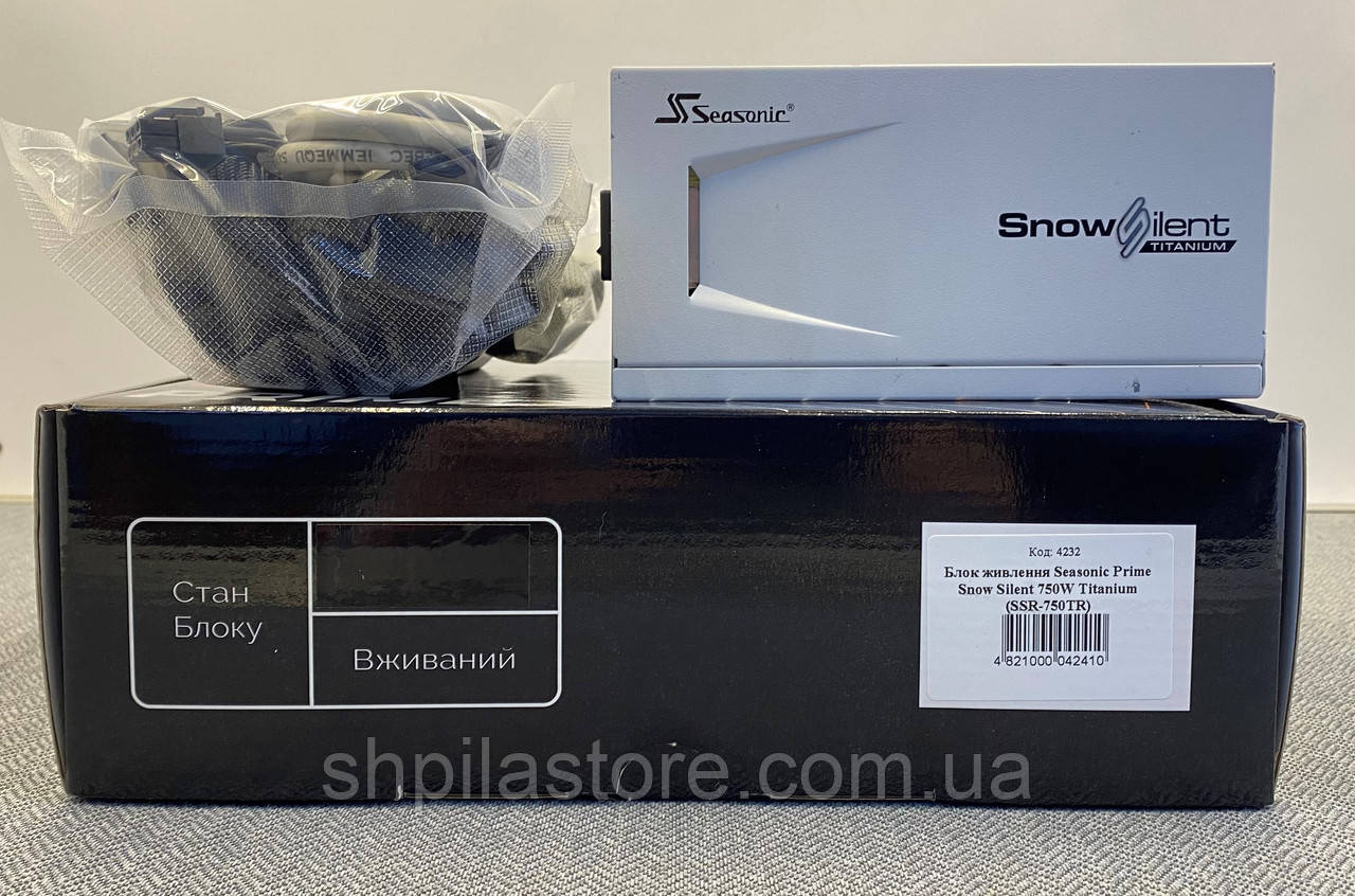 Блок живлення Seasonic Prime Snow Silent 750W Titanium (SSR-750TR)