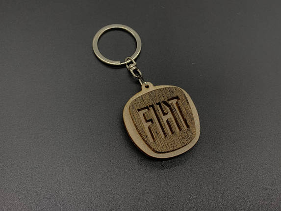 Брелок дерев'яний Fiat. 4см, фото 1