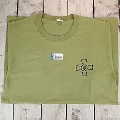 Футболка олива хрест із гербом ВСУ ТРО Національна Гвардія