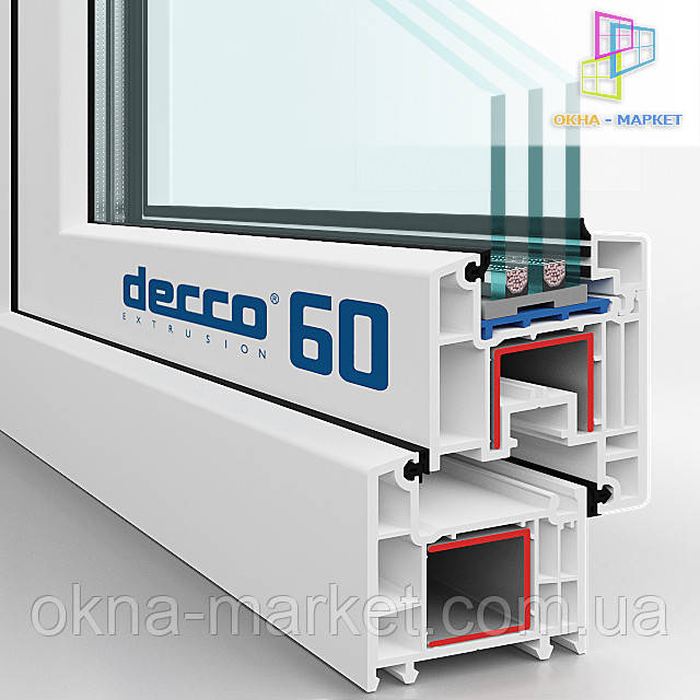 Характеристики вікон пвх Decco 60