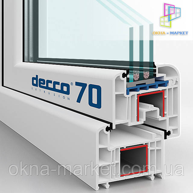 Переваги пластикових вікон Decco 70
