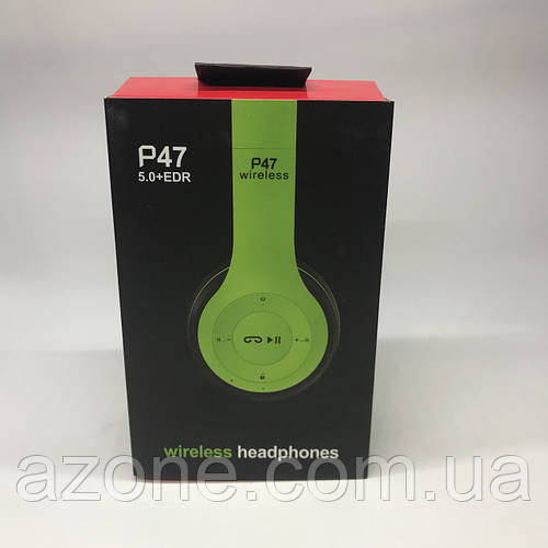 Беспроводные наушники P-47 Wireless Bluetooth с микрофоном FM радио и ...