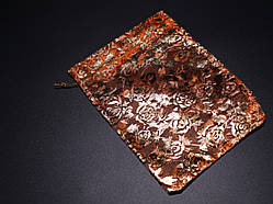 Подарункові мішечки з органзи для пакування подарунків колір помаранчевий 15х20см / Подарункові мішечки з органзи для пакування