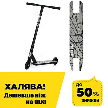 Дитячий трюковий самокат (колеса PU 110 мм, кермо 83, алюм+сталь, HIC) iTrike SR 2-067-4-B Чорний