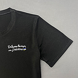 Чорна молодіжна футболка з малюнком і написом, Чоловіча футболка для повсякденного носіння, фото 5