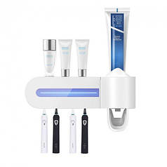 Диспенсер для зубної пасти і держак щеток акумуляторний зі стерилізатором Toothbrush Sterilizer ZSW-YO1