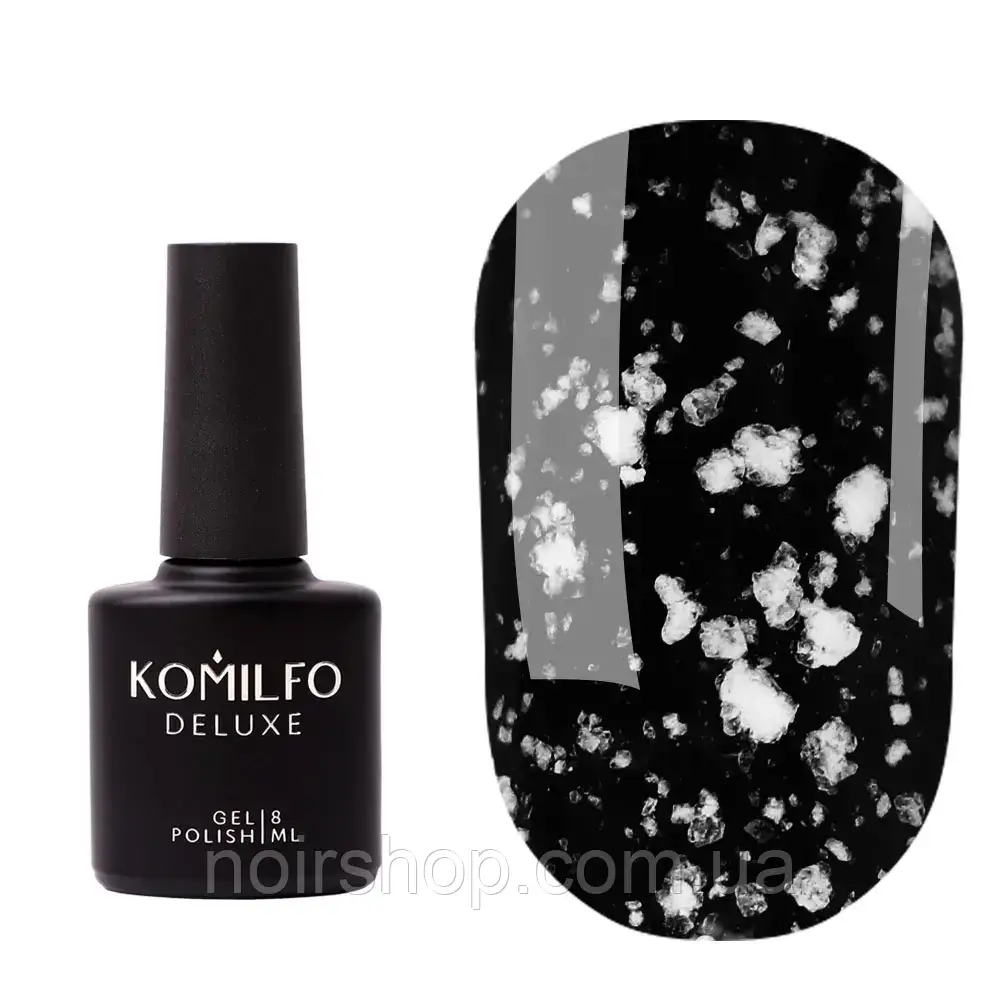 Komilfo No Wipe Snow Top — топ без ЛС з білими частинками, 8 мл
