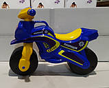 Мотоцикл Doloni синій Поліція толокар беговел каталка Долони мотобайк, фото 2