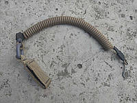 Шнур страховочный витой Тренчик-карабин, шнур пистолетный спиральный (паракорд, койот)