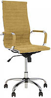 Компьютерное офисное кресло для руководителя Слим Slim HB Tilt CHR68 Soro-40 ткань желтый Новый Стиль