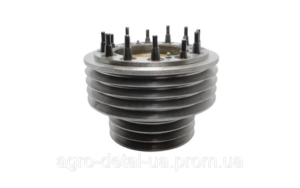 Шків колінвала 31-04С20 у зборі з пальцями 8-ми струмковий двигуна СМД 31, СМД 31А комбайна Дон 1500, фото 1