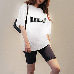 Жіноча футболка вільного крою, великих розмірів 48/50, 52/54, чорний, білий колір
