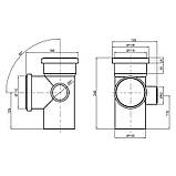 Хрестовина каналізаційна TA Sewage 110х110х110х50, 90° (права), фото 2