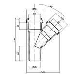 Трійник PPR каналізаційний TA Sewage 50, 45°, фото 2