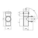Трійник PPR каналізаційний TA Sewage 50, 90°, фото 2